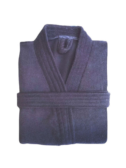 Bata de Baño Unisex Microfibra Gris Oscuro