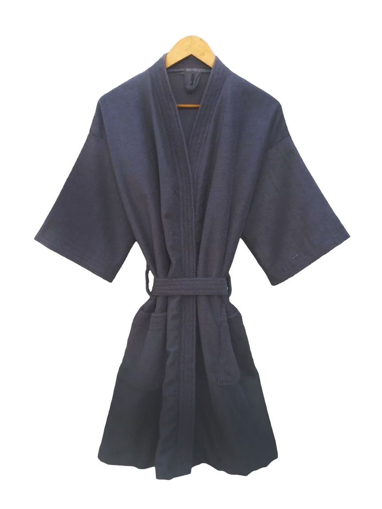 Bata de Baño Unisex Microfibra Gris Oscuro