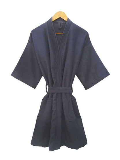 Bata de Baño Unisex Microfibra Gris Oscuro