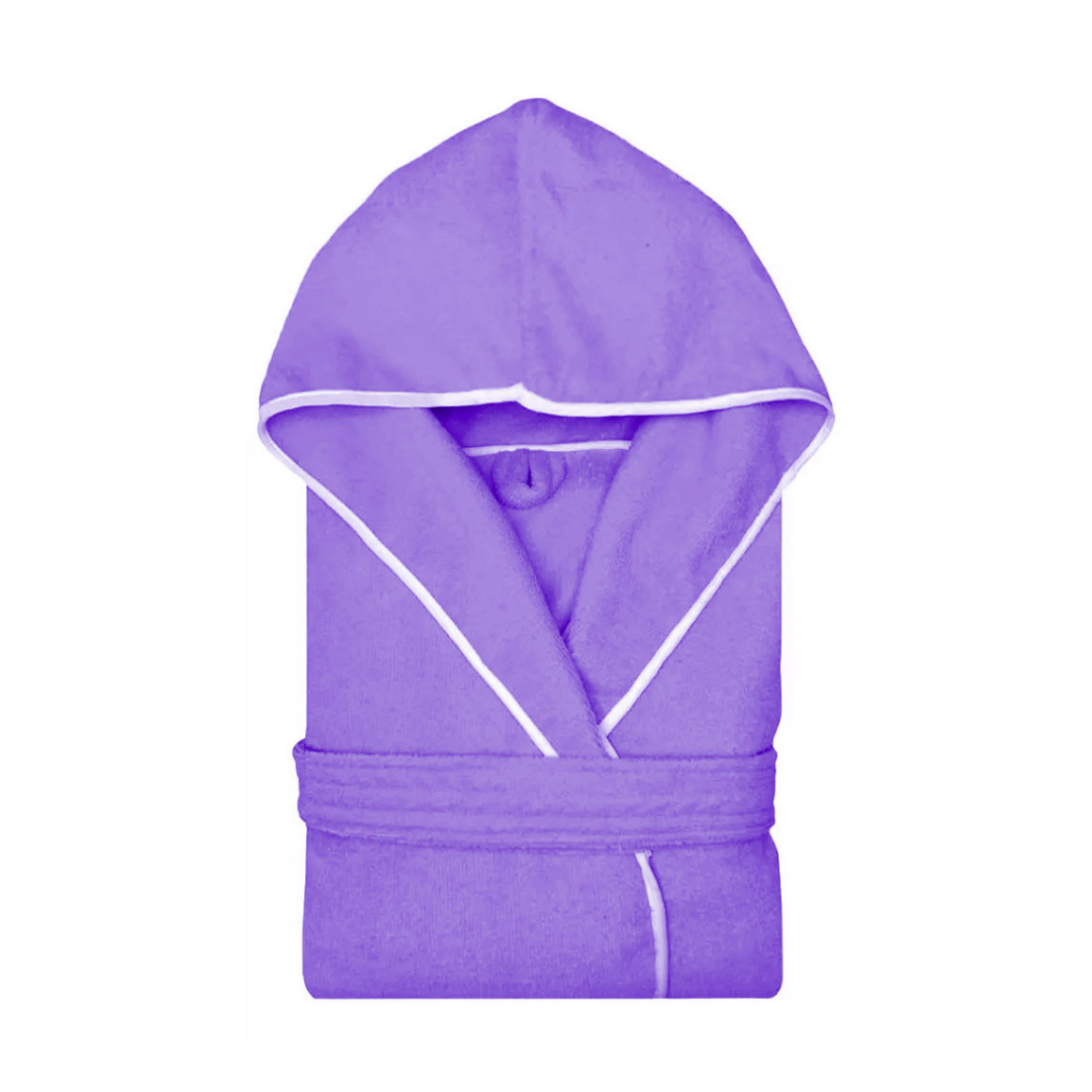 Bata De Baño Lila Con Capucha