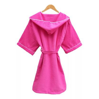 Bata De Baño Rosa Con Capucha