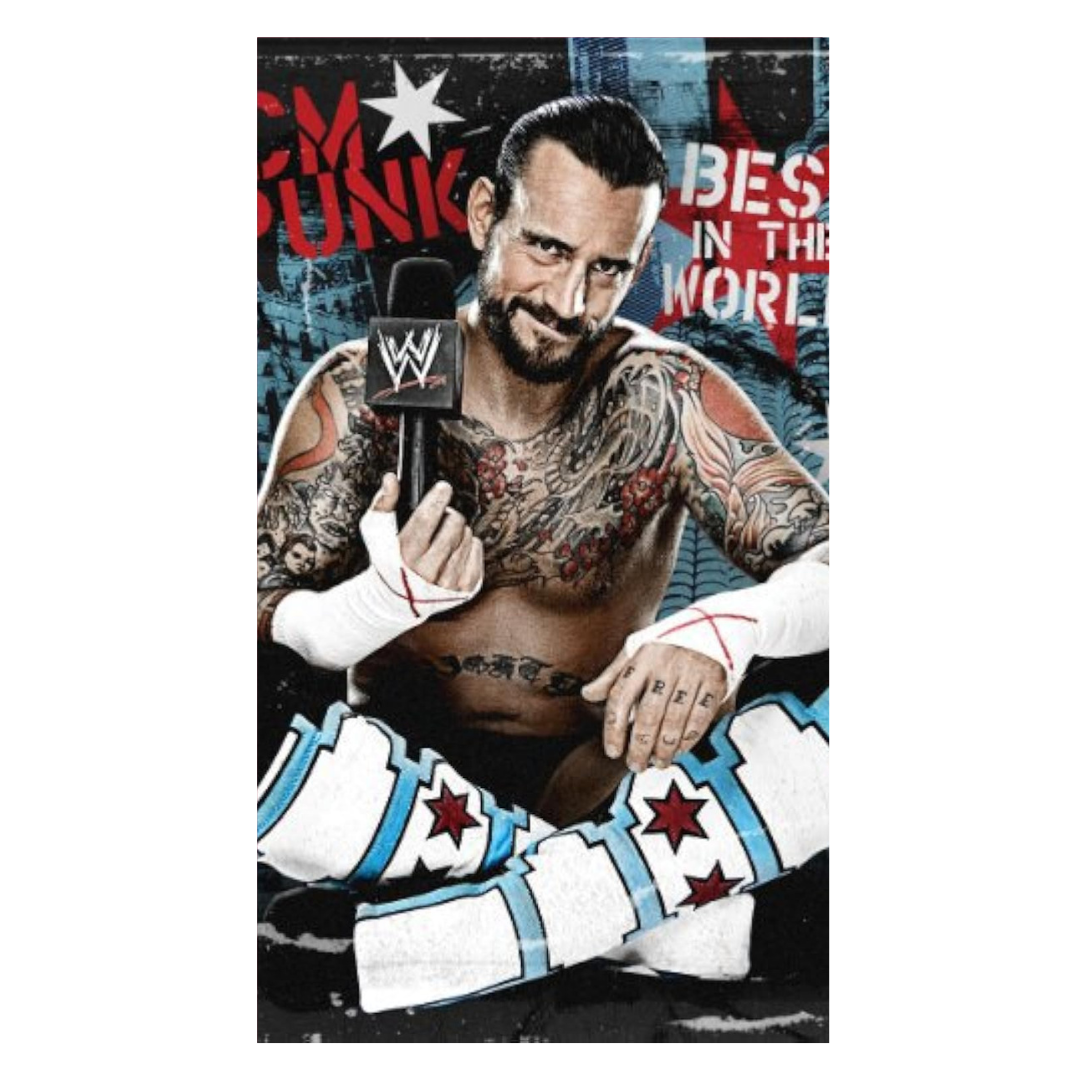 Toalla de baño WWE Cm punk - Suave y absorbente