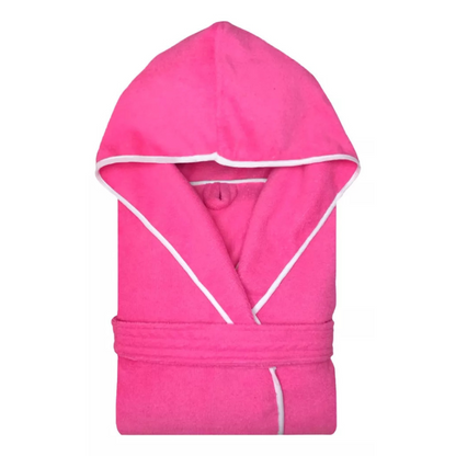 Bata De Baño Rosa Con Capucha