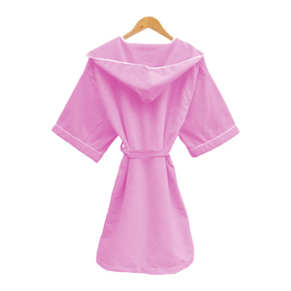 Bata De Baño Rosa Pastel Con Capucha