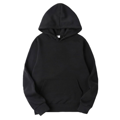 Hoodie Unisex Negra Con Gorro Suave