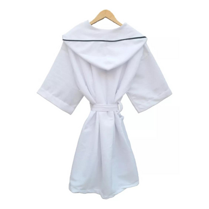 Bata De Baño Blanca Con Capucha