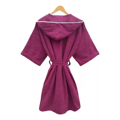 Bata De Baño Vino Con Capucha