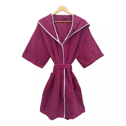 Bata De Baño Vino Con Capucha