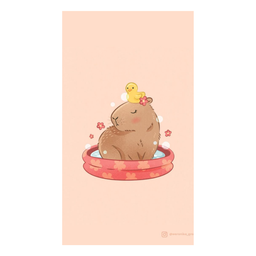 Toalla de Baño Capibara Kawaii | Suave y Absorbente