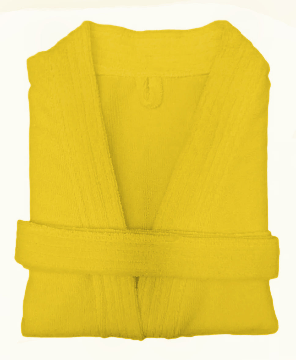 Bata de Baño Unisex Microfibra Amarillo Canario