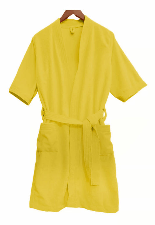 Bata de Baño Unisex Microfibra Amarillo Canario