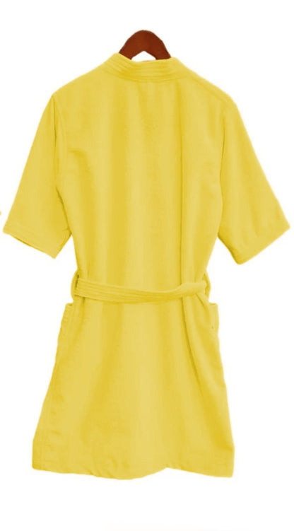 Bata de Baño Unisex Microfibra Amarillo Canario