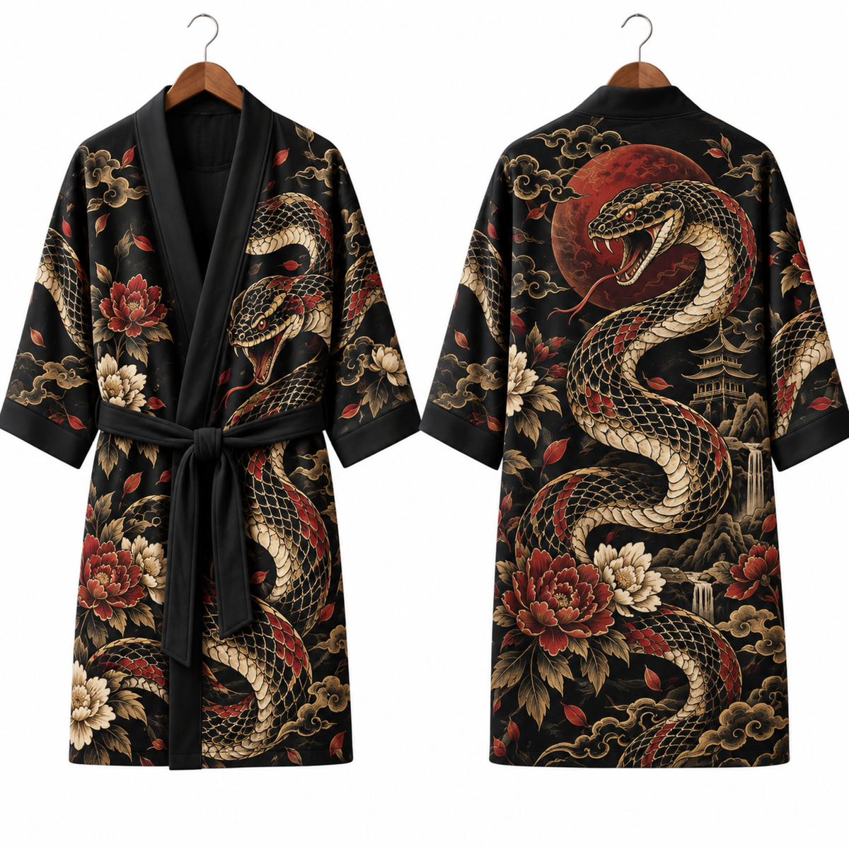 Batas De Baño Sublimada Estilo Oriental Unitalla