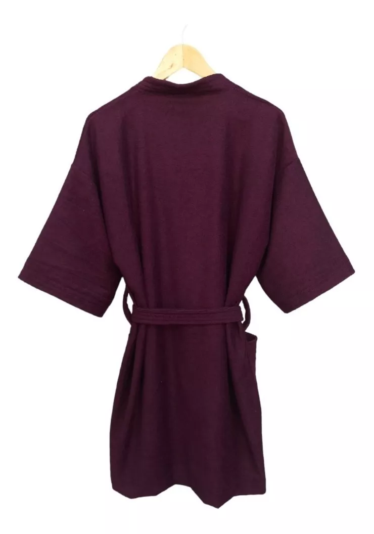 Bata de Baño Unisex Microfibra Vino