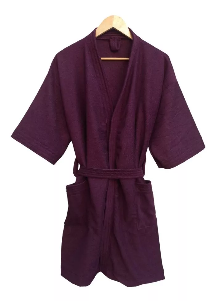 Bata de Baño Unisex Microfibra Vino
