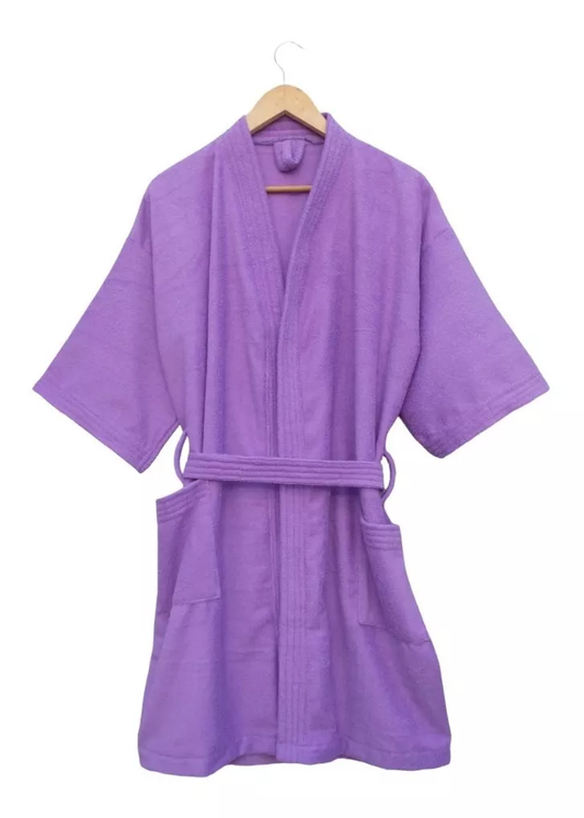 Bata de Baño Unisex Microfibra Lila