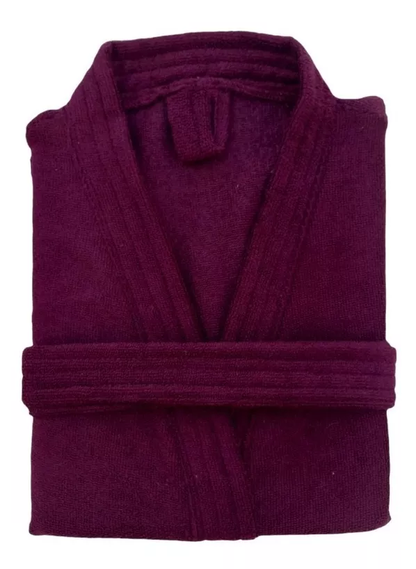 Bata de Baño Unisex Microfibra Vino