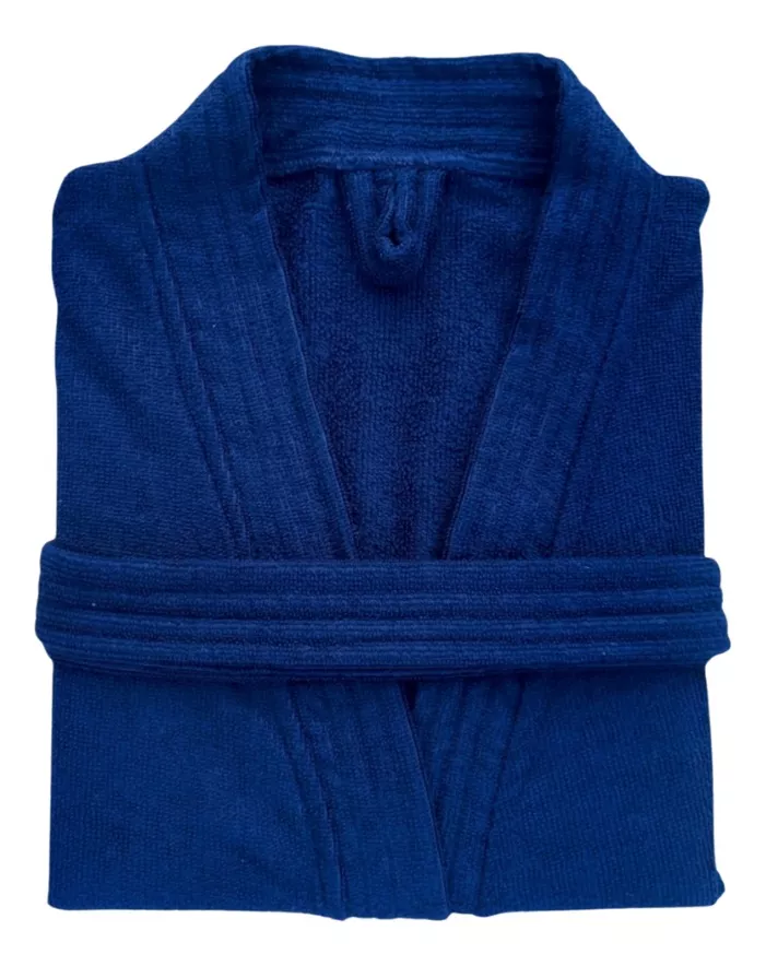 Bata de Baño Unisex Microfibra Azul Marino