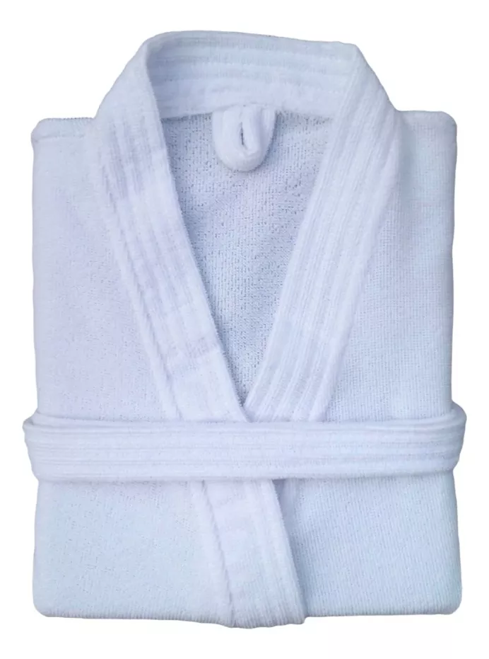 Bata de Baño Unisex Microfibra Blanco
