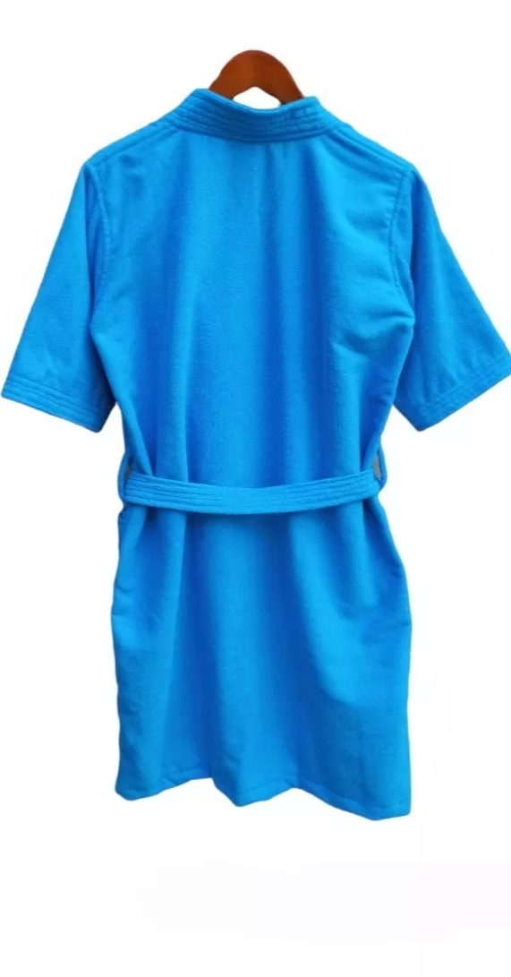 Bata de Baño Unisex Microfibra Azul Turquesa