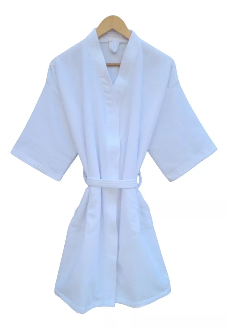Bata de Baño Unisex Microfibra Blanco