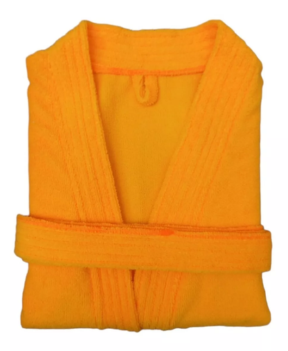 Bata de Baño Unisex Microfibra Amarillo Mango