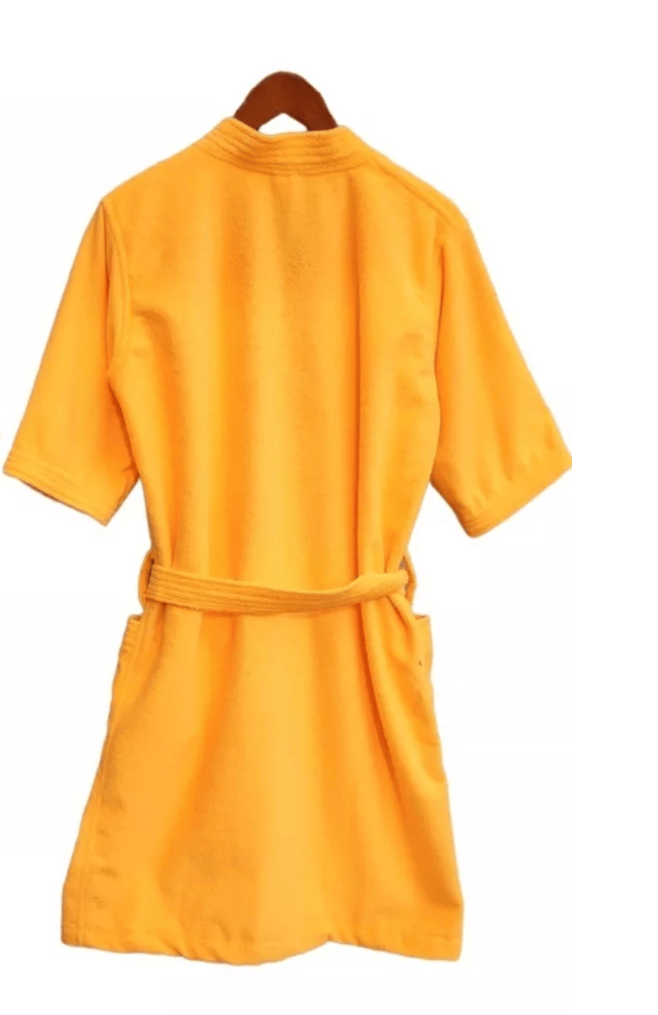 Bata de Baño Unisex Microfibra Amarillo Mango