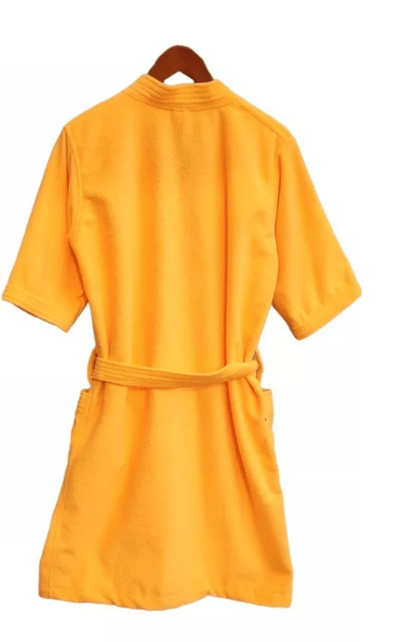 Bata de Baño Unisex Microfibra Amarillo Mango