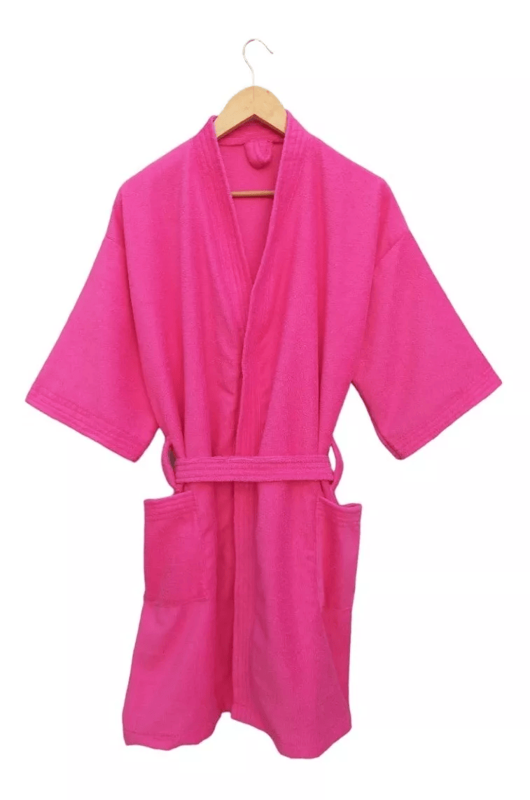 Bata de Baño Unisex Microfibra Fucsia