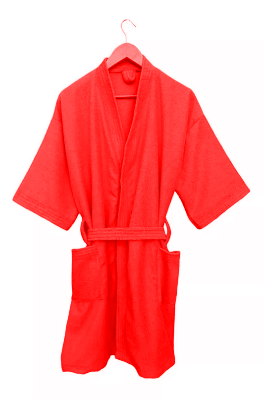 Bata de Baño Unisex Microfibra Rojo