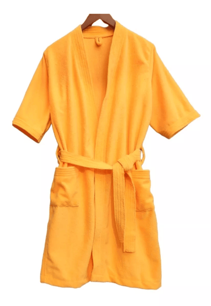 Bata de Baño Unisex Microfibra Amarillo Mango