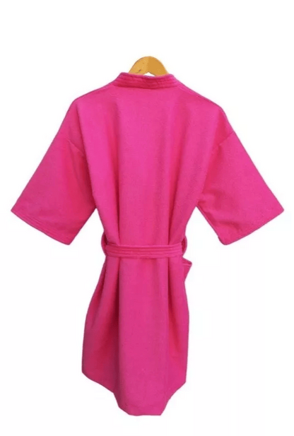 Bata de Baño Unisex Microfibra Fucsia