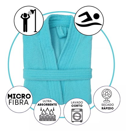 Bata de Baño Unisex Microfibra Menta