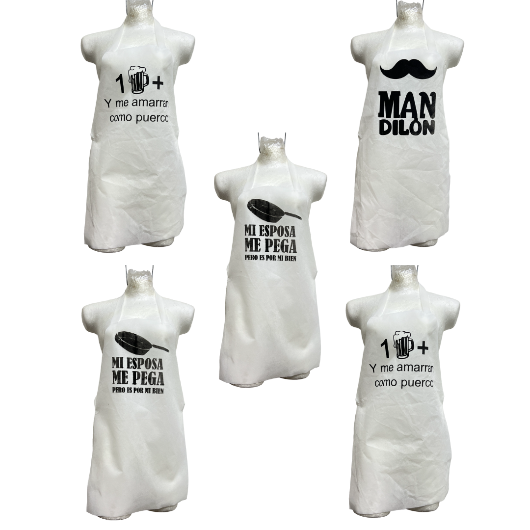 Paquete De 100 Mandiles Para Boda | Blanco