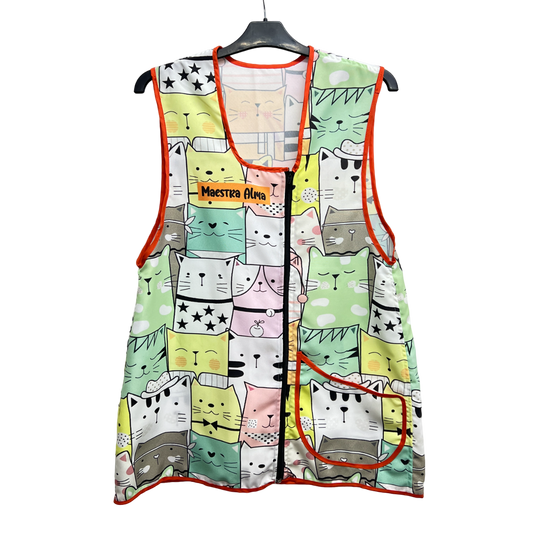 Bata Educadora con Cierre | Gatitos