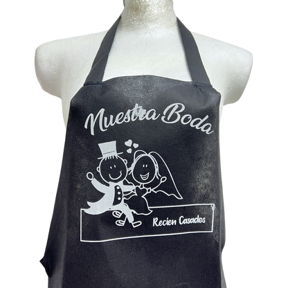 Paquetes De 25 Mandiles Para Boda | Negro