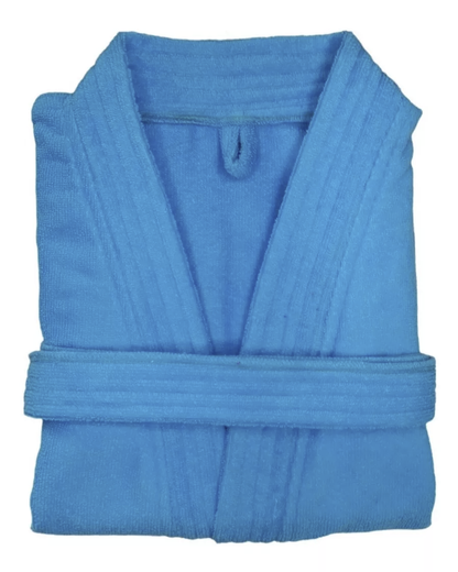 Bata de Baño Unisex Microfibra Azul Cielo