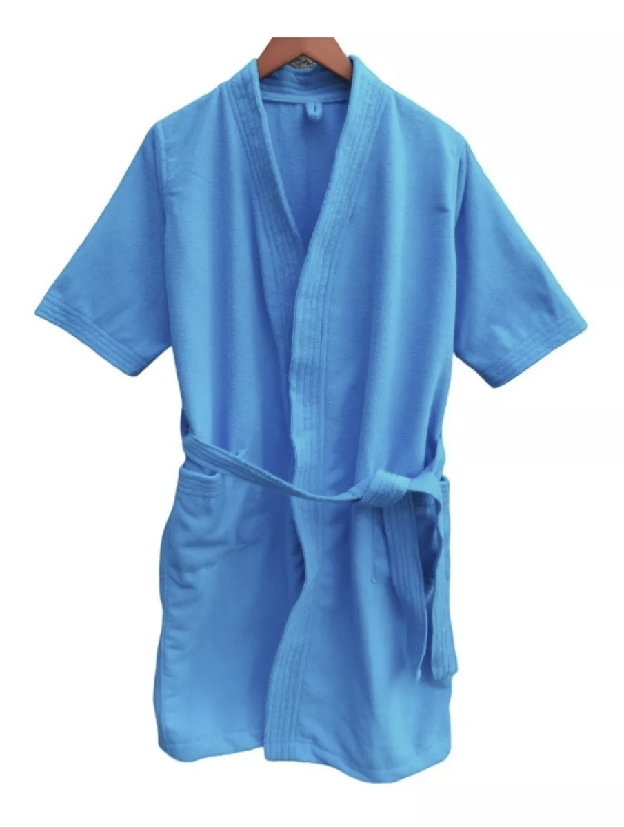 Bata de Baño Unisex Microfibra Azul Cielo