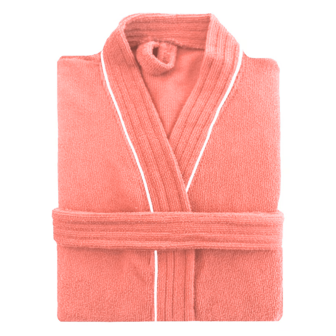 Bata de Baño Coral Detalle en Blanco