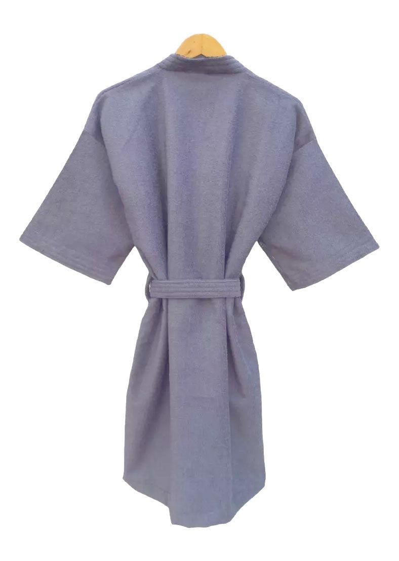 Bata de Baño Unisex Microfibra Gris Claro
