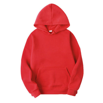 Hoodie Unisex Roja Con Gorro Suave